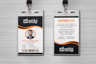 design professional id cards for you