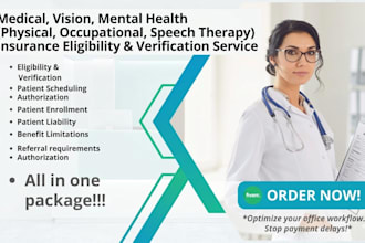 do medical, vision, mental, therapy insurance eligibility verification