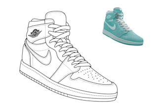 draw line art, detailed line drawing of any image or product