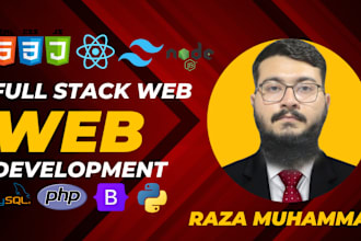develop modern designed websites using HTML CSS js and react as well