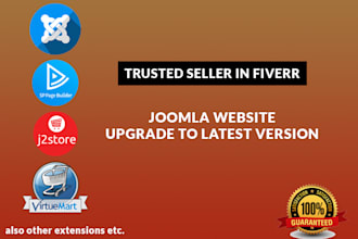 update joomla website from old version to latest version in 48h