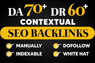manual 999 high quality dofollow SEO contextual backlinks link building