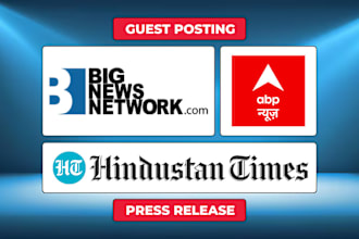 do guest posting, press release on big news network, abplive and hindustan times
