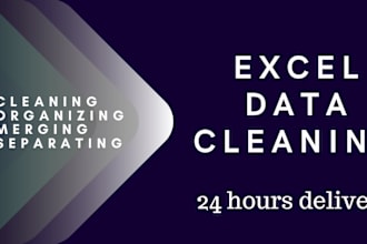 clean, organize, merge or separate data in excel and CSV
