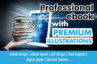 design a professional ebook or digital guide with premium illustrations and ai