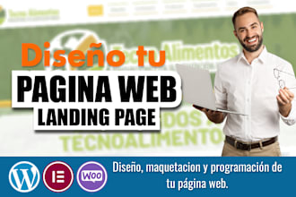 diseño tu sitio web o landingpage en wordpress