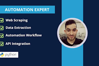 do web scraping, data mining and automation using python