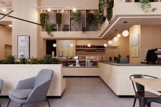 design 3d warehouse retail interior showroom render restaurant cgi hotel