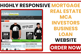 design mortgage realtor real estate mca investor business loan tax idx website