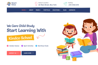design kindergarten website, daycare website, preschool, childcare website