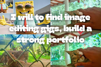 to find image editing gigs, build a strong portfolio