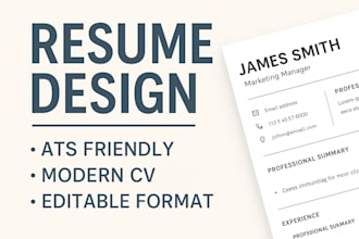 create or formate a modern, job winning resume