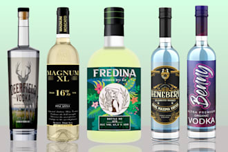 design label for wine,mead,gin, whiskey,vodka,rum,mezcal,tequila,bottle, bourbon