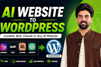 convert a lovable, bolt, claude, or ai website into wordpress