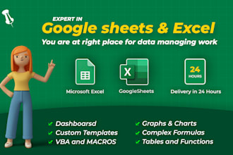 create, automate excel spreadsheets, google sheets and template