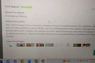 write an appeal for tiktok shop suspension and reinstatement active tiktok shop