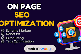 do onpage seo fix schema markup 404 errors robots txt using rank math