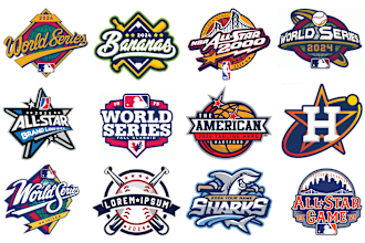 design custom nba, mlb, world series, nfl, all star and parody logo for you