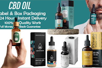 design cbd bottle product label