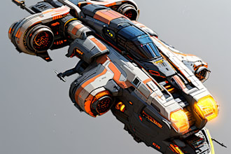 draw you sci fi and spaceship design