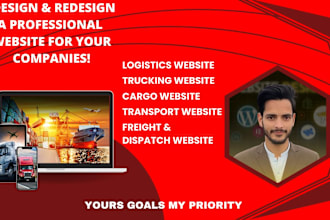 design logistics website, trucking website, cargo, freight dispatch website