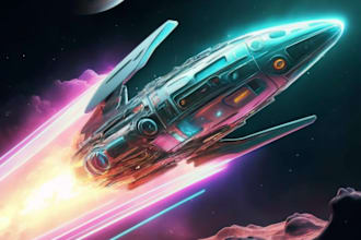 cerate concept art spaceship or vehicle design