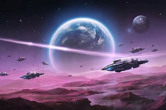 make a sci fi illustration for you