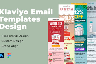 design klaviyo email campaigns and flows for you
