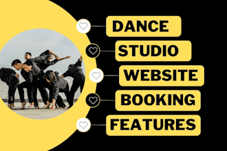 create modern and responsive website design for dance studio, music website