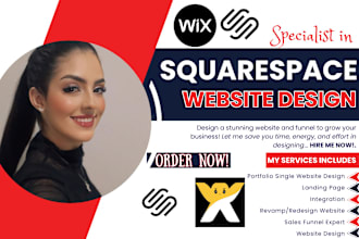 build squarespace website, wix website redesign, squarespace landing page