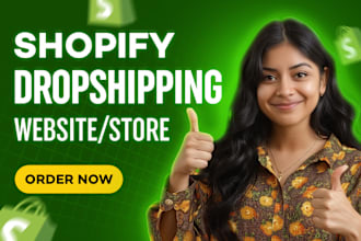 setup shopify store, shopify website development or shopify dropshipping store