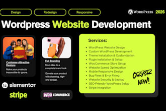 set up a completed wordpress website for you