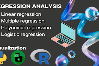 do linear, multiple, polynomial, and logistic regression using r, python, excel