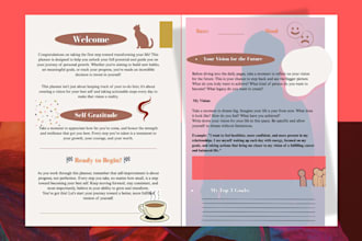 design custom printable planners and journals for you