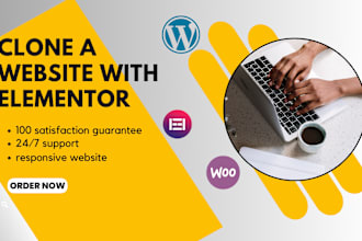 clone or convert, copy, redesign any web page into elementor template