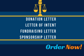 write donation letter, intent letter, fundraising, sponsorship proposal, letter