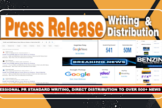 press release distribution and article submission to 0ver 500 news sites