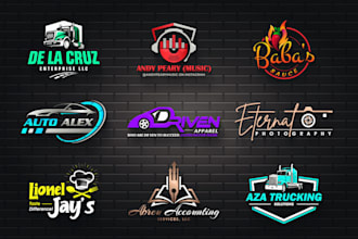 do creative trendy professional  logo with copyrights