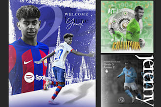design soccer or any sport graphics or sports poster