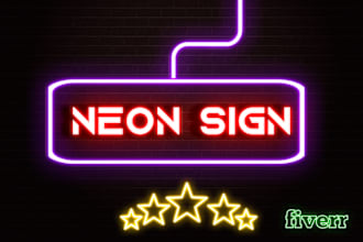 design neon logo and neon signs