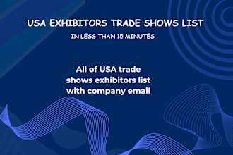 provide you with any USA tarde show exhibitors list