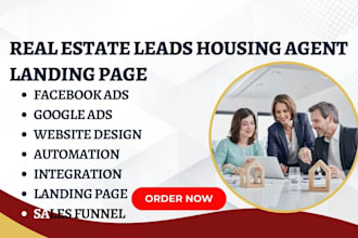 generate real estate leads real estate investor  landing page real estate funnel