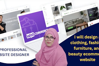 design clothing, fashion, furniture, and beauty ecommerce website