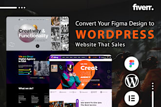 convert figma, xd, psd to wordpress website using elementor