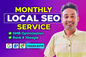 provide monthly local SEO service and gmb optimization