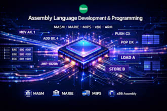 code your assembly language projects in mips, arm, masm, nasm, and x86