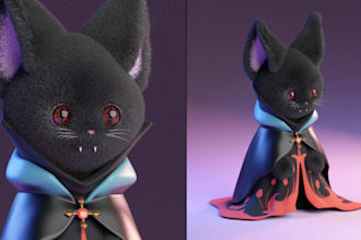 create a 3d character model for you