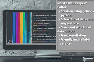 build your custom web scraper in python or golang