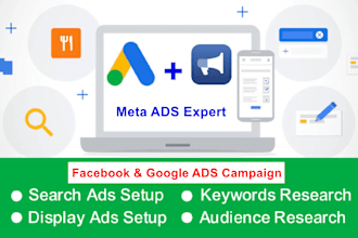 manage facebook and google ads campaigns, fb advertising expert, ads manager