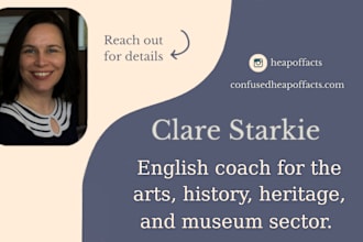 help history and museum professionals with english communication